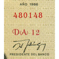 Cuba - Pick 102c - 1 peso - Série DA 12 - 1986 - Etat : NEUF