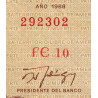 Cuba - Pick 104d_1 - 10 pesos - Série FE 10 - 1988 - Etat : TTB
