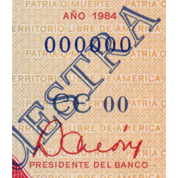 Cuba - Pick 107a_2s - 3 pesos - Série CE 00 - 1984 - Spécimen - Etat : NEUF