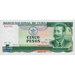Cuba - Pick 108a - 5 pesos - 1991 - Etat : NEUF