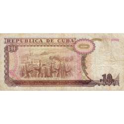Cuba - Pick 109a - 10 pesos - Série DB 14 - 1991 - Etat : TB
