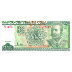 Cuba - Pick 116e - 5 pesos - 2002 - Etat : NEUF