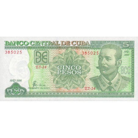 Cuba - Pick 116i - 5 pesos - Série EI-14 - 2006 - Etat : NEUF