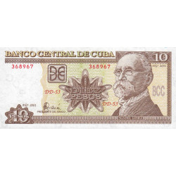 Cuba - Pick 117d - 10 pesos - 2001 - Etat : NEUF