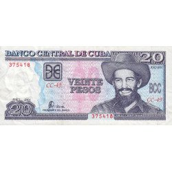Cuba - Pick 118c - 20 pesos - Série CC-49 - 2001 - Etat : TB+
