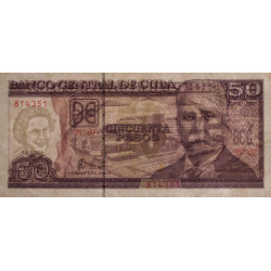 Cuba - Pick 119_3 - 50 pesos - Série BC-07 - 2001 - Etat : TTB+