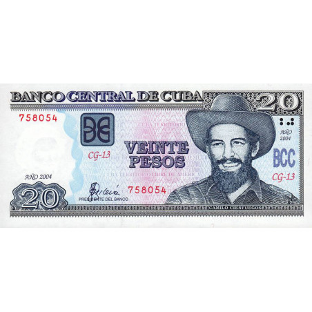 Cuba - Pick 122a - 20 pesos - Série CG-13 - 2004 - Etat : NEUF