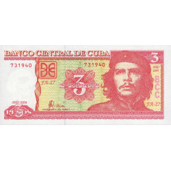 Cuba - Pick 127a - 3 pesos - Série FA-27 - 2004 - Etat : NEUF