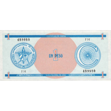 Cuba - Pick FX 11 - 1 peso - Emission C - Série FH - 1987 - Etat : NEUF