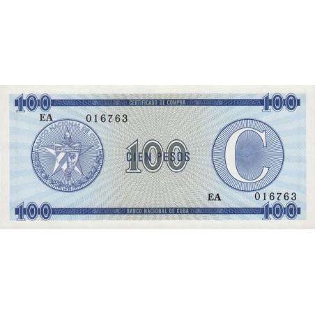 Cuba - Pick FX 25 - 100 pesos - Emission C - Série EA - 1991 - Etat : NEUF