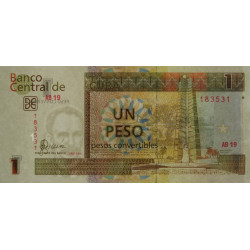 Cuba - Pick FX 46_1 - 1 peso - Série AB 19 - 2006 - Etat : NEUF