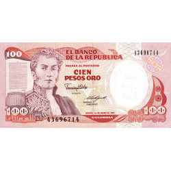 Colombie - Pick 426c2 - 100 pesos oro - 01/01/1987 - Etat : NEUF