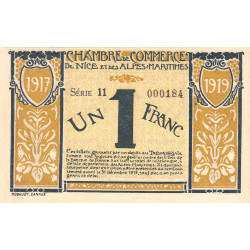 Nice - Pirot 91-05a - 1 franc - Série 11 - 25/04/1917 - Etat : SUP+