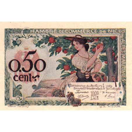 Nice - Pirot 91-09 - 50 centimes - Série 129 - Etat : pr.NEUF