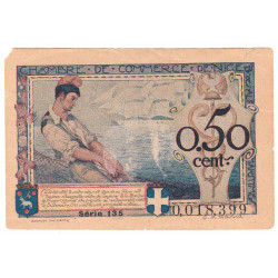 Nice - Pirot 91-09 - 50 centimes - Série 135 - 30/04/1920 - Etat : B+