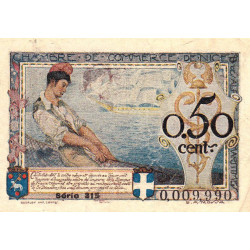 Nice - Pirot 91-14 - 50 centimes - Série 315 - 30/04/1920 - Etat : TTB+
