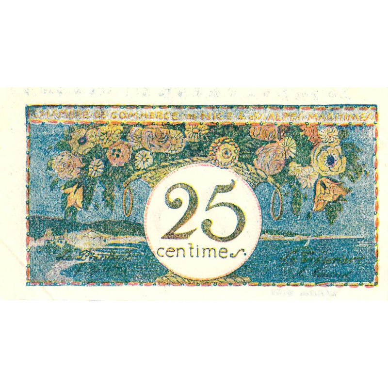 Nice - Pirot 91-16 - 25 centimes - Série 8 - Sans date - Etat : SPL
