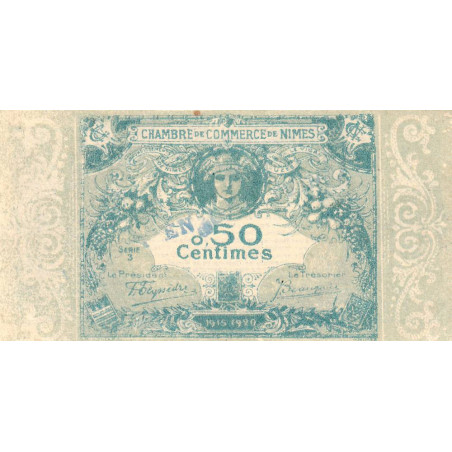 Nîmes - Pirot 92-4 - 50 centimes - Série 3 - 04/06/1915 - Emission 1915-1920 - Essai - Etat : SPL