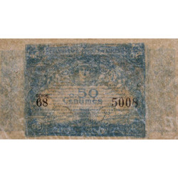 Nîmes - Pirot 92-10 variété - 50 centimes - Série 68 - 04/06/1915 - Emission 1915-1920 - Etat : NEUF