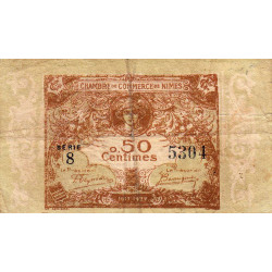 Nîmes - Pirot 92-12 - 50 centimes - Série 8 - 04/06/1915  - Emission 1917-1922 - Etat : TB-