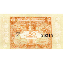 Nîmes - Pirot 92-17 - 50 centimes - Série 19 - Emission 1917-1922 - Etat : pr.NEUF