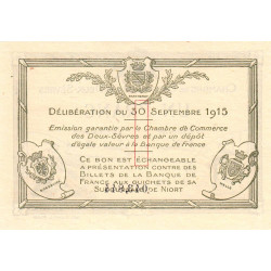 Niort - Deux-Sèvres - Pirot 93-3 - 1 franc - 30/09/1915 - Etat : NEUF