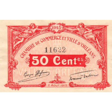 Orléans - Pirot 95-4 - 50 centimes - 1915 - Etat : SUP