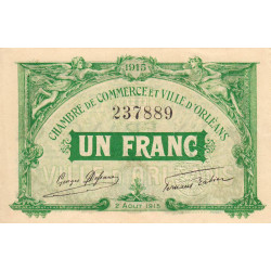Orléans - Pirot 95-6 - 1 franc - 1915 - Etat : SPL