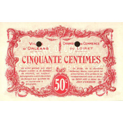 Orléans - Pirot 95-10 - 50 centimes - 1916 - Spécimen - Etat : pr.NEUF