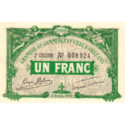 Orléans - Pirot 95-12 - 1 franc - 1916 - Etat : pr.NEUF