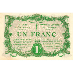 Orléans - Pirot 95-12 - 1 franc - 1916 - Etat : SPL