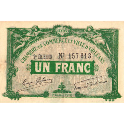 Orléans - Pirot 95-12 - 1 franc - 1916 - Etat : TTB