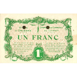 Orléans - Pirot 95-14 - 1 franc - 1916 - Spécimen - Etat : SUP+ à SPL