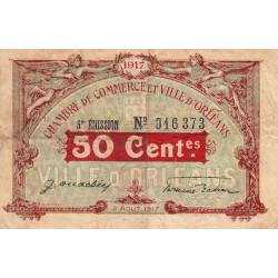 Orléans - Loiret - Pirot 95-16 - 50 centimes - 1917 - Etat : TB