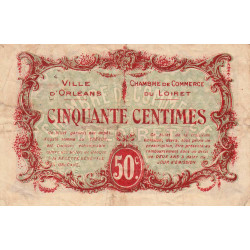 Orléans - Pirot 95-16 - 50 centimes - 1917 - Etat : TB