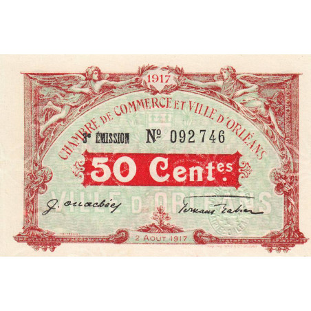 Orléans - Pirot 95-16 - 50 centimes - 1917 - Etat : NEUF