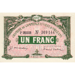 Orléans - Pirot 95-17 - 1 franc - 1917 - Etat : NEUF