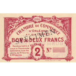 Orléans et Loiret - Pirot 95-3b - 2 francs - 1914 - Spécimen - Etat : SUP+
