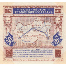 Orléans et Blois - Pirot 96-5 - 50 centimes - 15/05/1921 - 2me émission - Etat : SUP+