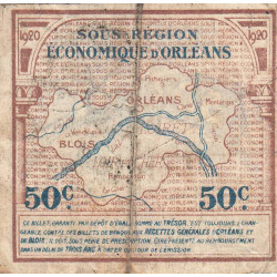 Orléans et Blois - Pirot 96-1 - 50 centimes - 01/06/1920 - Etat : B+