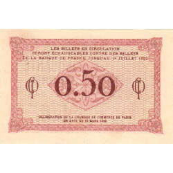 Paris - Pirot 97-10 - 50 centimes - Série A.23 - 10/03/1920 - Etat : SUP