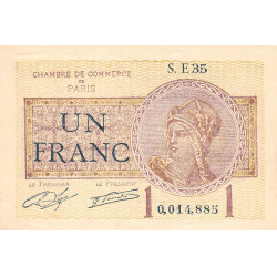 Paris - Pirot 97-23 - 1 franc - Série E35 - 10/03/1920 - Etat : SUP