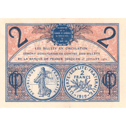 Paris - Pirot 97-28a - 2 francs - Série A 2. - 10/03/1920 - Etat : SUP+