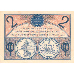 Paris - Pirot 97-28b - 2 francs - Série A.44 - 10/03/1920 - Etat : TB+