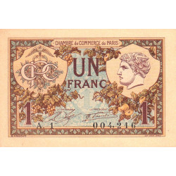 Paris - Pirot 97-36 - 1 franc - Série A.1 - 10/03/1920 - Etat : pr.NEUF