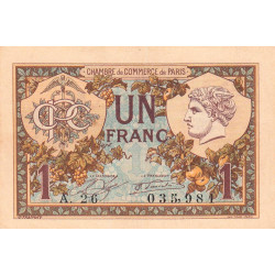 Paris - Pirot 97-36 - 1 franc - Série A.26 - 10/03/1920 - Etat : TTB+