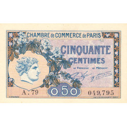 Paris - Pirot 97-31 - 50 centimes - Série A.79 - 10/03/1920 - Etat : NEUF