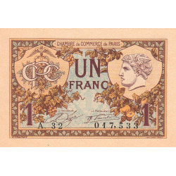 Paris - Pirot 97-36 - 1 franc - Série A.32 - 10/03/1920 - Etat : pr.NEUF