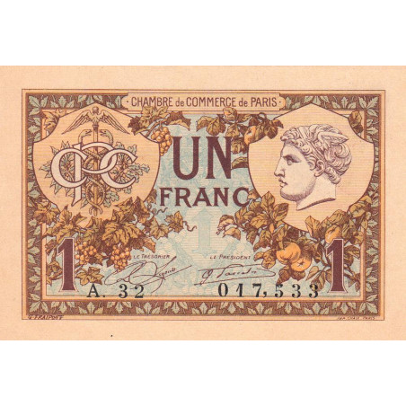 Paris - Pirot 97-36 - 1 franc - Série A.32 - 10/03/1920 - Etat : pr.NEUF