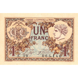 Paris - Pirot 97-36 - 1 franc - Série A.39 - 10/03/1920 - Etat : NEUF